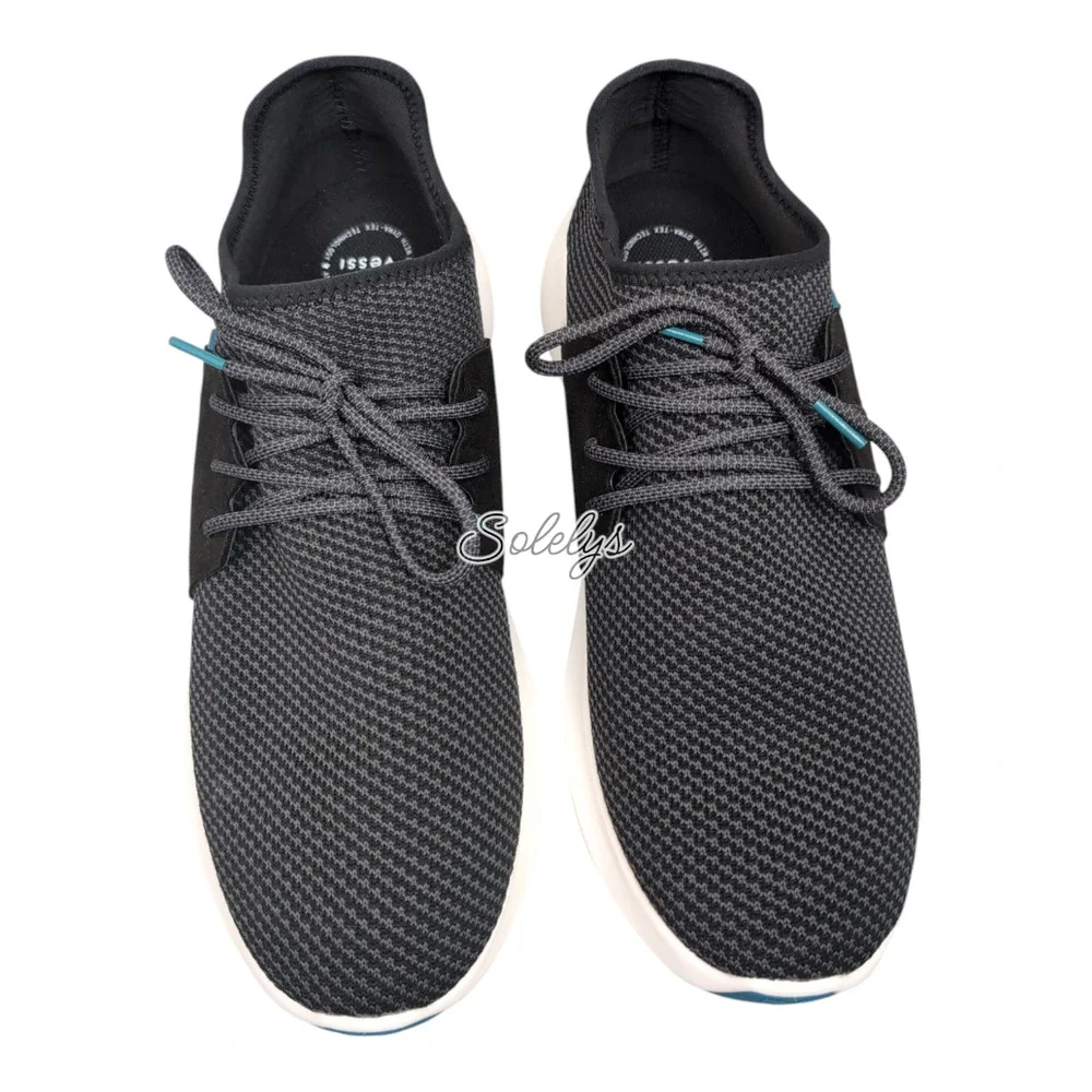 Vessi Everyday Classic Men 14 Midnight Black Waterproof Knit Lightweight Sneaker
